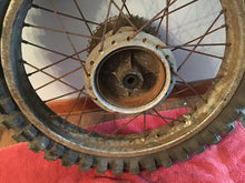 Load image into Gallery viewer, 1975 Yamaha DT175 Rear Wheel with tire and sprocket hub