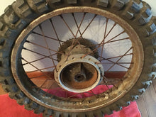 Load image into Gallery viewer, 1975 Yamaha DT175 Rear Wheel with tire and sprocket hub