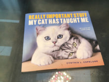 Load image into Gallery viewer, Really Important Stuff My Cat Has Taught Me cat book book about cats cat lover s