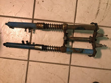 Load image into Gallery viewer, 1965 Yamaha YG1 YG1T front forks triple tree front suspension steering stem