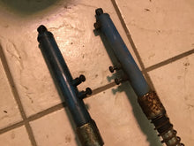 Load image into Gallery viewer, 1965 Yamaha YG1 YG1T front forks triple tree front suspension steering stem