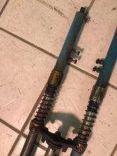 Load image into Gallery viewer, 1965 Yamaha YG1 YG1T front forks triple tree front suspension steering stem