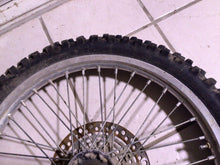 Load image into Gallery viewer, 89-98 1994 Suzuki RMX250 OEM Complete Front Wheel Rim Tire Hub Spokes Rotor