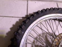Load image into Gallery viewer, 89-98 1994 Suzuki RMX250 OEM Complete Front Wheel Rim Tire Hub Spokes Rotor