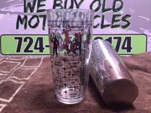 Load image into Gallery viewer, VTG 2-Pc Bartender's Shaker Pint Bar Glass SS Cocktail and Mixed Drink Recipes