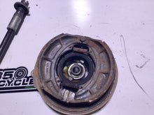 Load image into Gallery viewer, 1974 Suzuki TS185 Enduro front brake plate hub drum