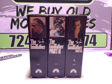 Load image into Gallery viewer, The Godfather Part I II III Trilogy 3 Double VHS Set(s) VG