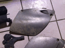 Load image into Gallery viewer, 2001 KTM 250 EXC SX Side Number Plate Plastics Silver fork guards frame guard