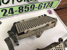 Load image into Gallery viewer, 1998 95-06 KDX200 KDX 200 OEM Radiator Coolant Reservoir Set Fill Cap Fins