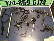 Load image into Gallery viewer, 1987 Honda XL600 R OEM misc chassis hardware bolts swing arm bolt fork clamps di