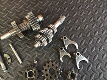 Load image into Gallery viewer, 1990 Kawasaki KX250 OEM Transmission Shaft Input Output Gears Gearbox Tranny