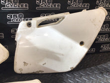 Load image into Gallery viewer, 1997 Kawasaki KX125 KX 125 OEM Left Right Side Plastic Panel Cover Number Plate