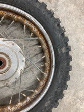 Load image into Gallery viewer, KTM SX 50 1997 10" FRONT WHEEL JR COMPLETE W/ tire rusty rim solid