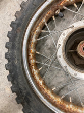Load image into Gallery viewer, KTM SX 50 1997 10" FRONT WHEEL JR COMPLETE W/ tire rusty rim solid