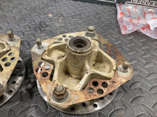 Load image into Gallery viewer, 1999 Yamaha Warrior YFM350 OEM Front Spindle Knuckles Hubs & Rotors Left & Right