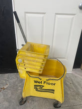 Load image into Gallery viewer, 26 Quart Commercial Mop Bucket Side Press Wringer on Wheels House Cleaning