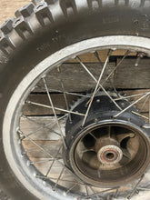 Load image into Gallery viewer, 1980 Yamaha XT500 XT 500 Rear Wheel Tire Rim Hub Assembly 1E6-25311-00-98