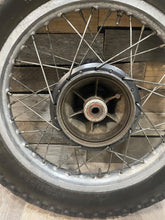Load image into Gallery viewer, 1980 Yamaha XT500 XT 500 Rear Wheel Tire Rim Hub Assembly 1E6-25311-00-98