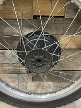 Load image into Gallery viewer, 1980 Yamaha XT500 XT 500 Front Wheel Tire Rim Hub Assembly  1E6-25111-00-98