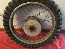 Load image into Gallery viewer, 1975 Yamaha DT175 Rear Wheel with tire and sprocket hub
