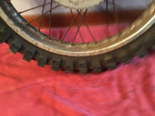 Load image into Gallery viewer, 1975 Yamaha DT175 Rear Wheel with tire and sprocket hub
