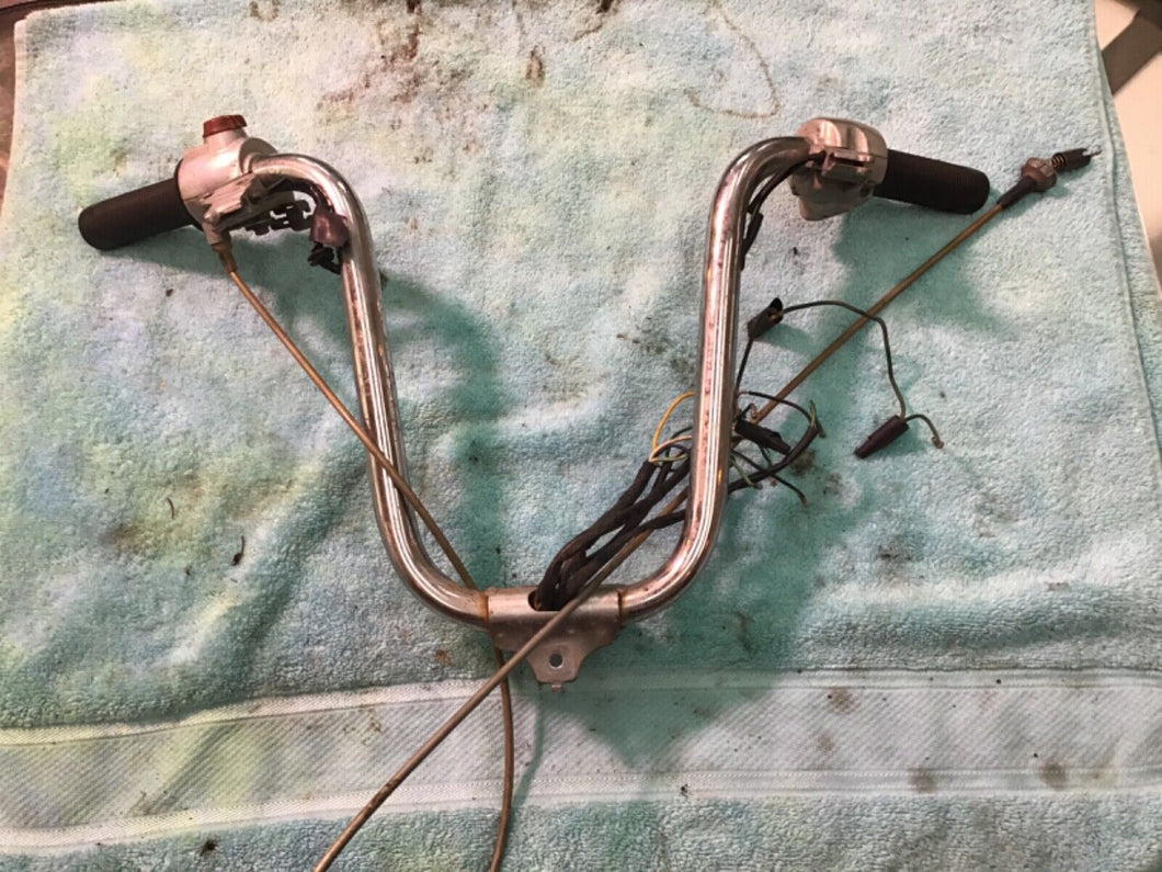 1978 Honda Express handle bars with wires and switches