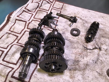 Load image into Gallery viewer, 1978 Honda Hawk CB400T tranny transmission shift forks gears shift cam
