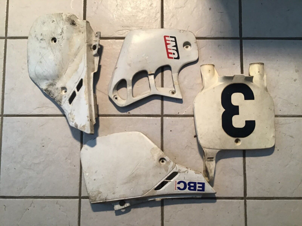 Honda CR125R CR250R Front Number Plate 1990 1991 Side Covers Gas tank shroud