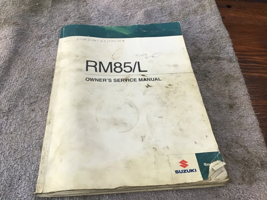 All Years Suzuki RM85L Motorcycle Factory Shop Service Repair Manual