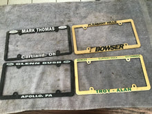 Load image into Gallery viewer, 4 license plate frames from western pa / Cortland ohio
