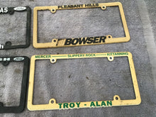 Load image into Gallery viewer, 4 license plate frames from western pa / Cortland ohio
