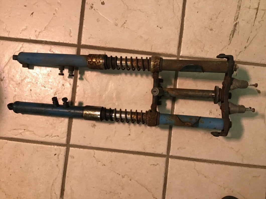 1965 Yamaha YG1 YG1T  front forks triple tree front suspension steering stem