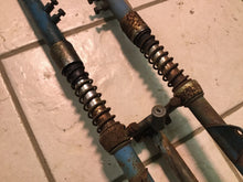 Load image into Gallery viewer, 1965 Yamaha YG1 YG1T  front forks triple tree front suspension steering stem
