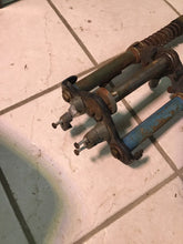 Load image into Gallery viewer, 1965 Yamaha YG1 YG1T  front forks triple tree front suspension steering stem

