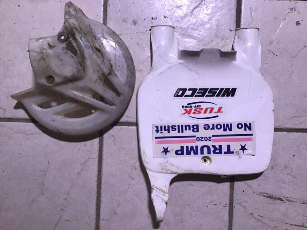 1994  - 1996 Kawasaki Kx 125 250 Front Brake Rotor Guard Cover Number plate