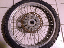 Load image into Gallery viewer, 89-98 1994 Suzuki RMX250 OEM Complete Front Wheel Rim Tire Hub Spokes Rotor
