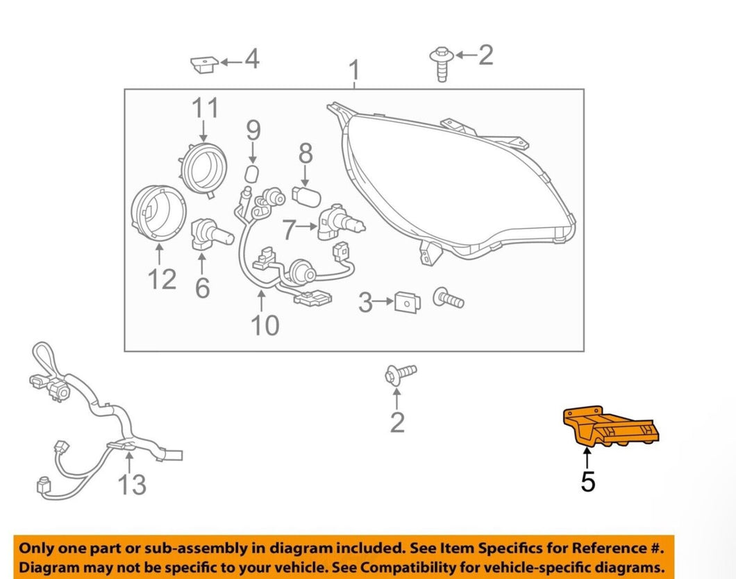 Chevrolet GM OEM 16-17 Equinox-Headlamp Assembly Bracket Right 23233940
