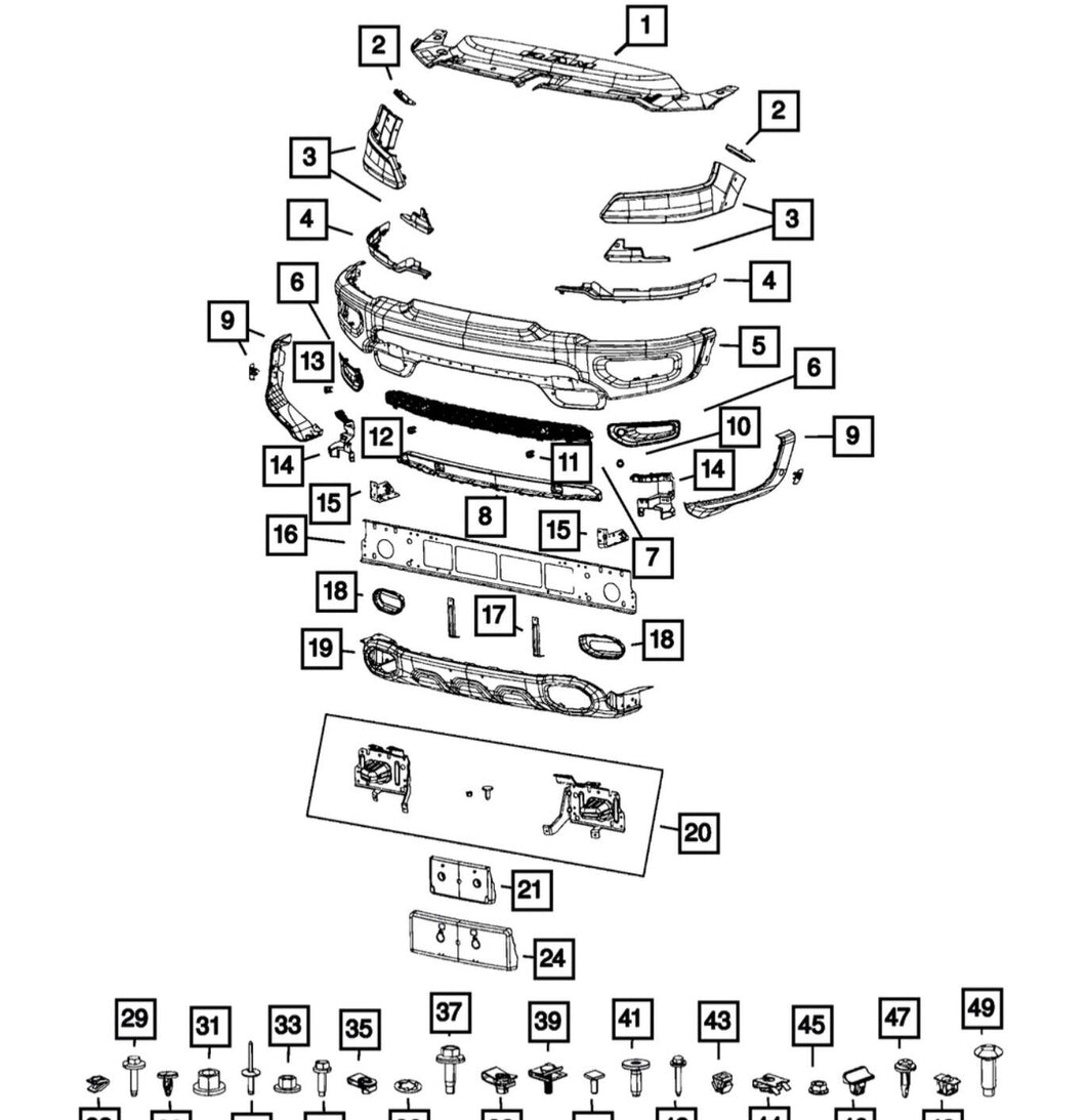 Genuine Mopar Hex Flange Nut 6512180AA 4 pack