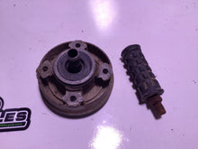 Load image into Gallery viewer, 1969 kawasaki g3tr bushmaster 90cc k455~ rear wheel hub w sprocket foot peg
