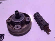 Load image into Gallery viewer, 1969 kawasaki g3tr bushmaster 90cc k455~ rear wheel hub w sprocket foot peg
