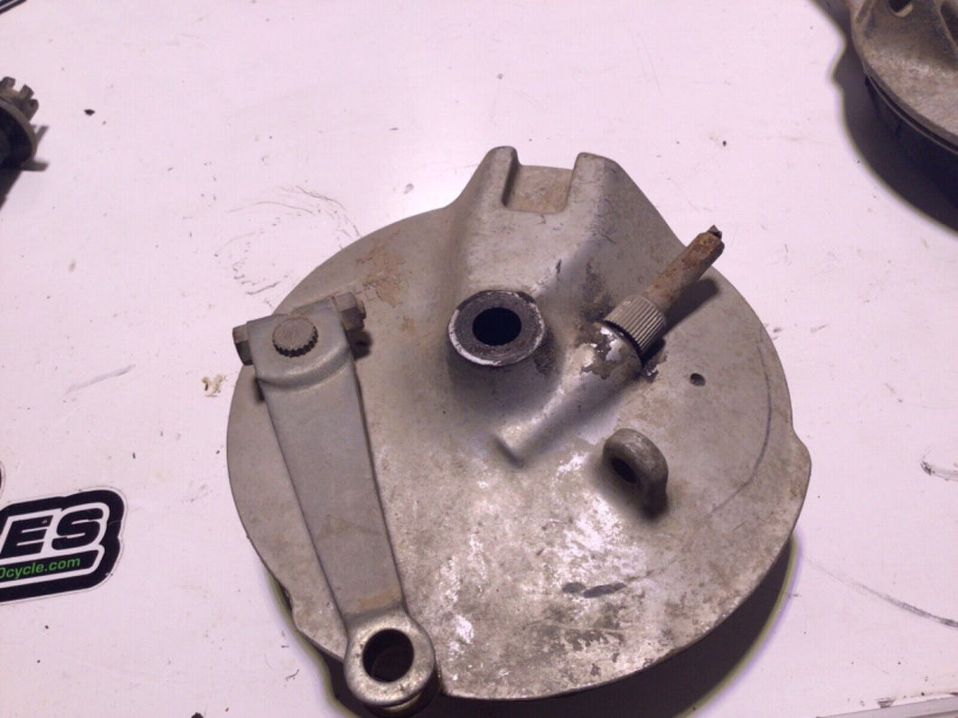1974 Suzuki TS185 Enduro front brake plate hub drum