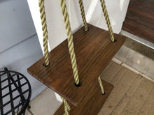 Load image into Gallery viewer, 2-Tier Wood Hanging Wall Shelf, Swing  Rope Floating Wall Decor Display Shelf  
