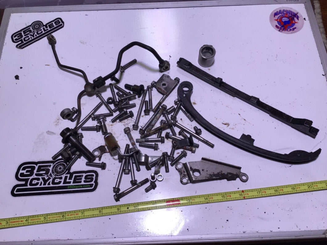2009 Kawasaki KLX250S KLX250 misc hardware chain guides oil line bolts clutch