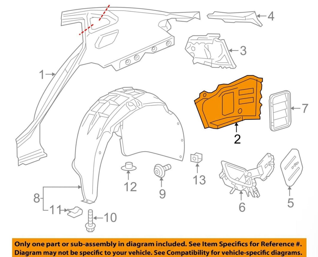 Chevrolet GM OEM 16-18 Malibu Quarter Panel-Extension Panel Left 23135214