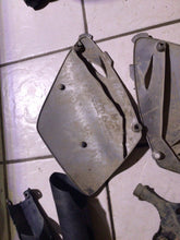 Load image into Gallery viewer, 2001 KTM 250 EXC SX Side Number Plate Plastics Silver fork guards frame guard
