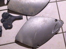 Load image into Gallery viewer, 2001 KTM 250 EXC SX Side Number Plate Plastics Silver fork guards frame guard
