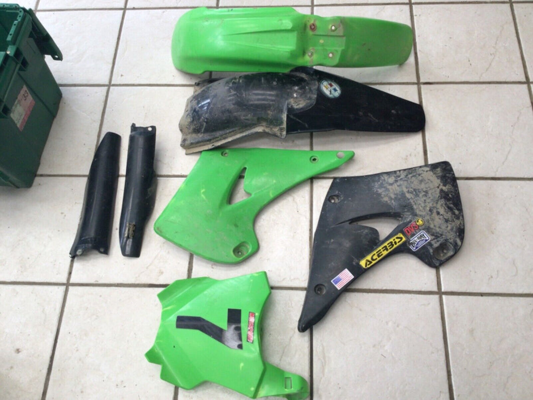 Plastic Kit Set Style Lime Green KX250 04-07 KX125 04-05