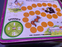 Load image into Gallery viewer, Snow White &amp; The Seven Dwarfs Metal Lunch Box 70/80s Lunchbox w Spinner game
