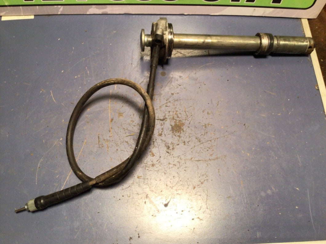 1999 Triumph Daytona 955i OEM Front Axle w/ spacers speedo gear cable