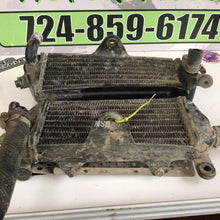 Load image into Gallery viewer, 1998 95-06 KDX200 KDX 200 OEM Radiator Coolant Reservoir Set Fill Cap Fins
